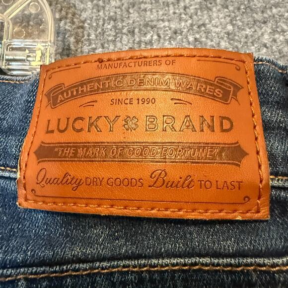 Lucky Brand Pants Mens 42x32 Blue Denim Jeans Straight Leg Stretch Casual - Picture 8 of 11